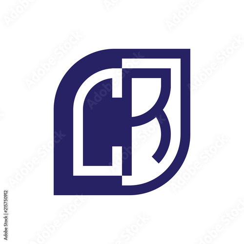 CR initial letter emblem logo negative space