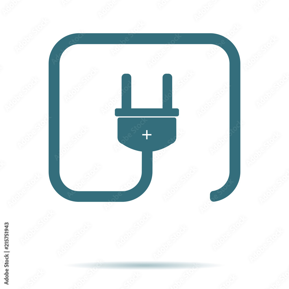 Blue Plug icon isolated on background. Modern flat pictogram, business, marketing, internet concept. Blue Plug icon isolated on background. Modern flat pictogram, business, marketing, internet concept.
