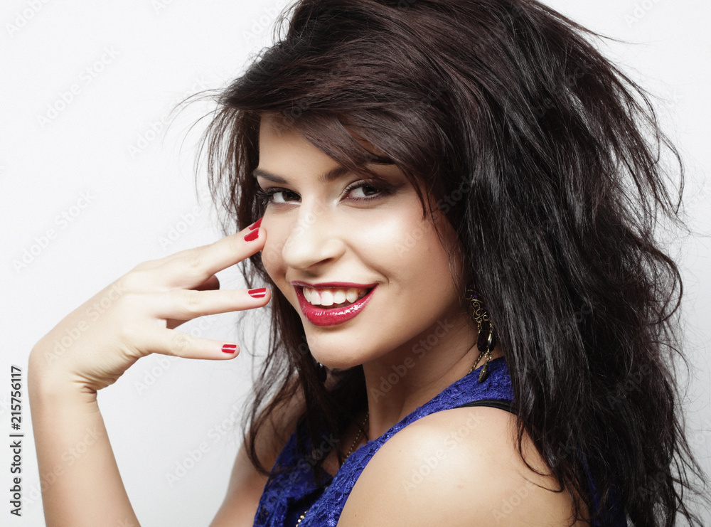 Beautiful young surprised woman.Studio shot. Beautiful young surprised woman.Studio shot.