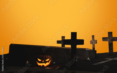 Halloween graveyard open co...