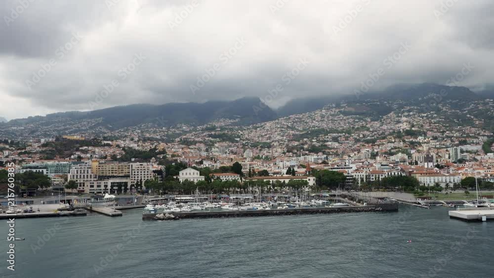 Funchal, Madeira. View from the Sea.