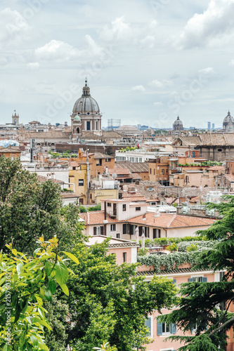 View of the city from Villa Borghese in Rome