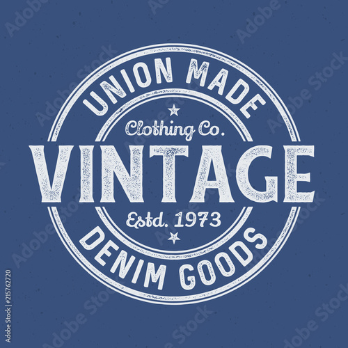 Union Made Denim Goods - Aged Tee Design For Printing