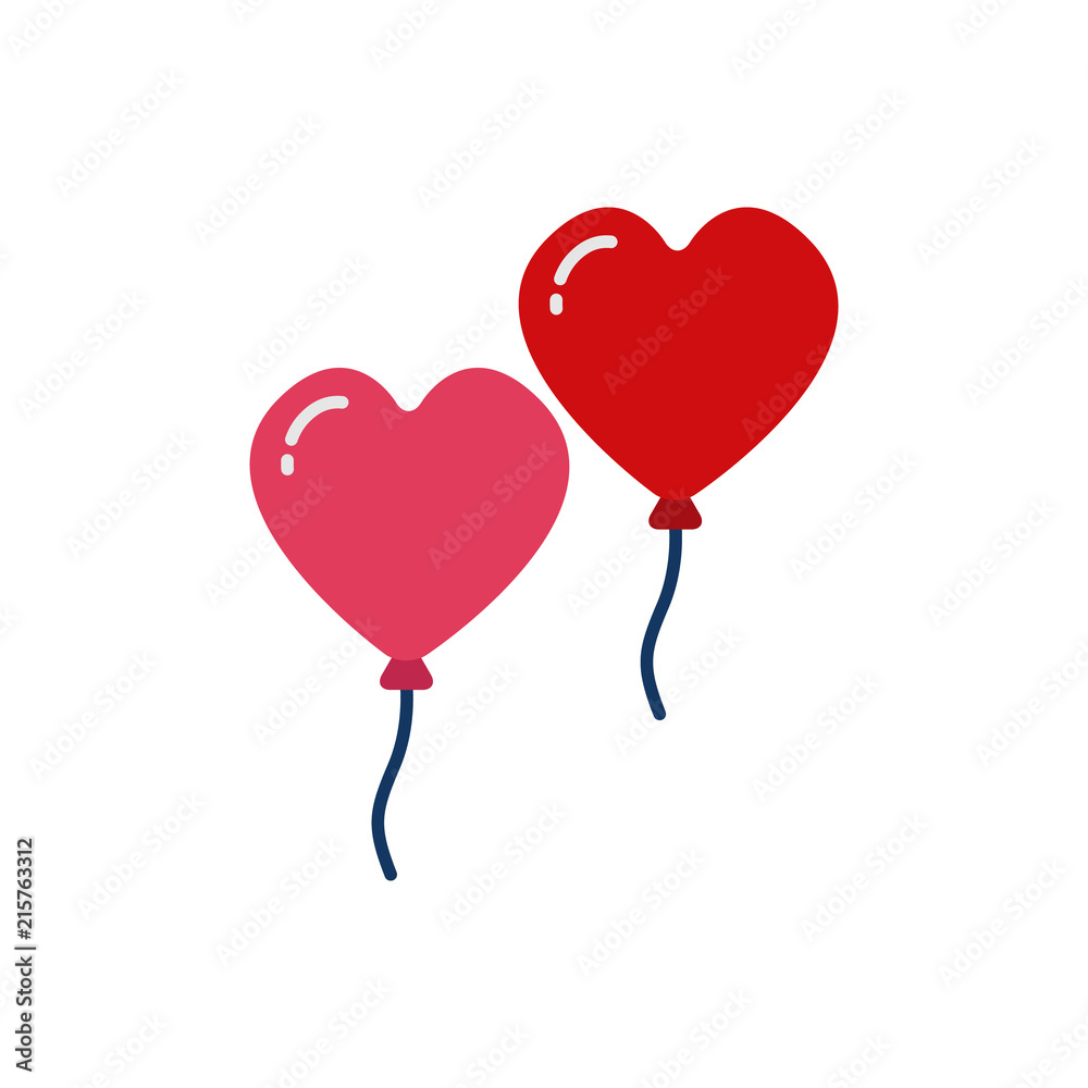 Balloon Love And Valentine Logo Icon Design