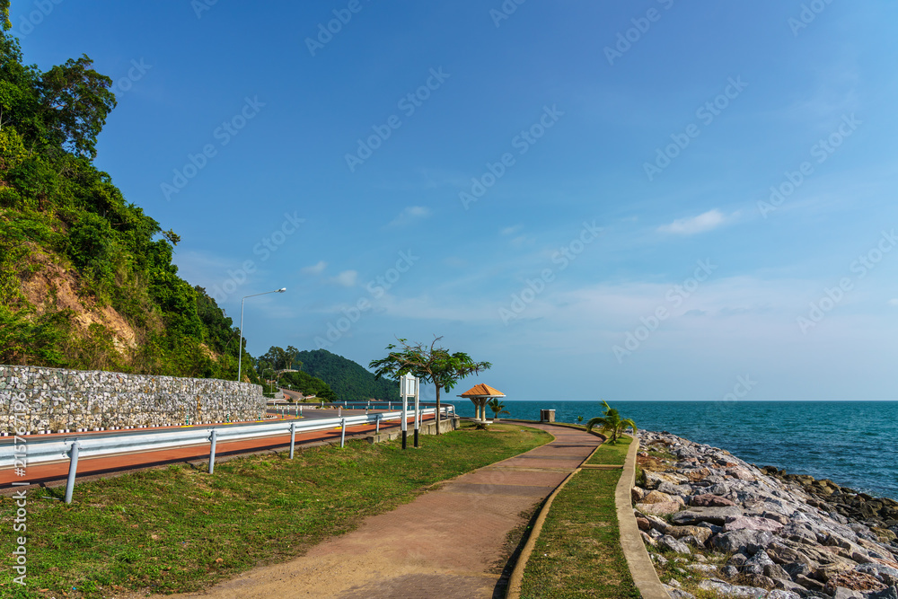 Beautiful Tropical Beach blue ocean background Summer view Sunshine at Sand and Sea Asia Beach Thailand Destinations Beautiful Tropical Beach blue ocean background Summer view Sunshine at Sand and Sea Asia Beach Thailand Destinations