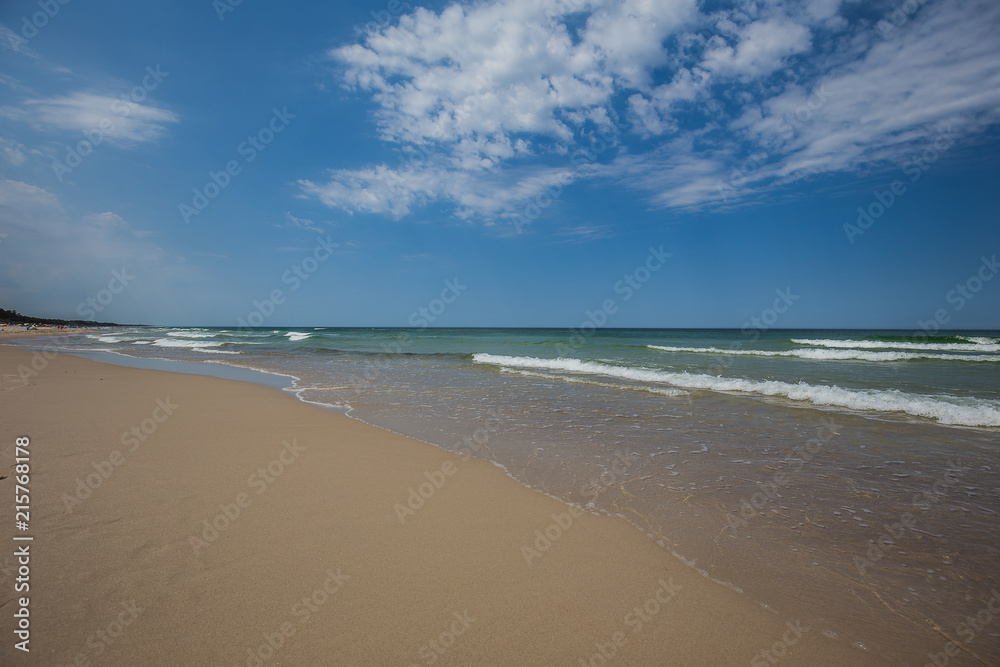 Baltic Sea beach in Jastrzebia Gora. Summer time in north Poland Baltic Sea beach in Jastrzebia Gora. Summer time in north Poland