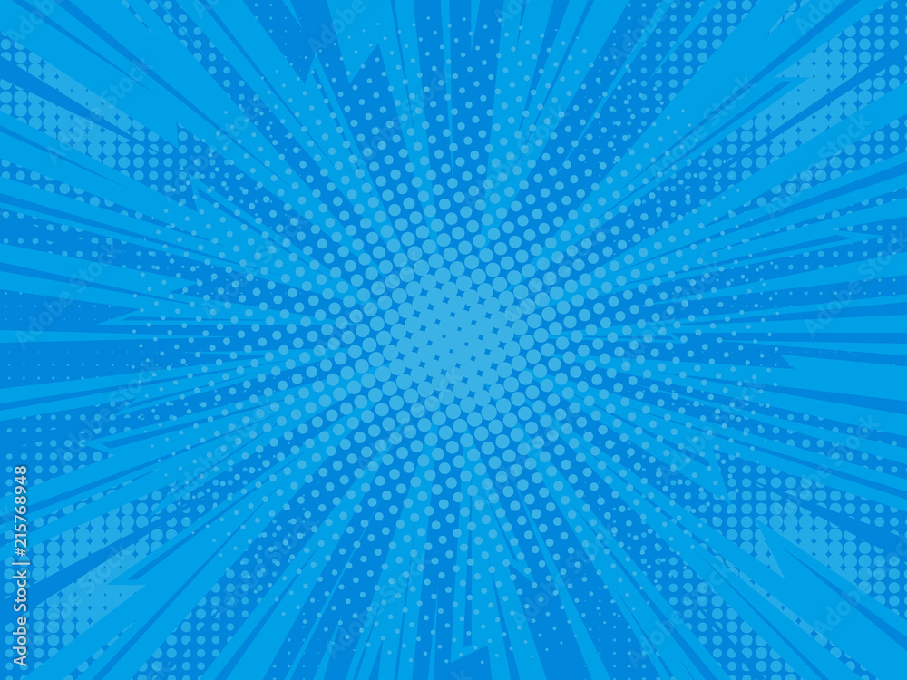 Pop art comic background lightning blast halftone dots. Pop art comic background lightning blast halftone dots.