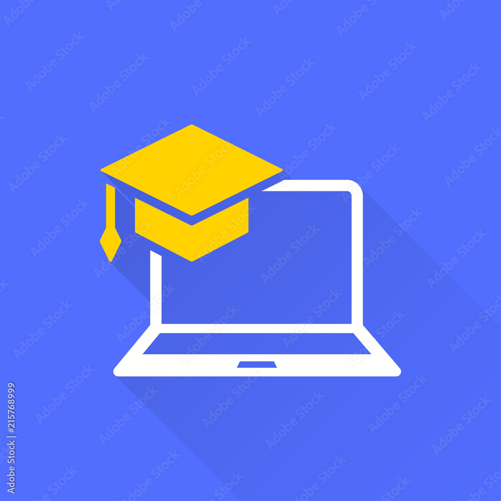E-learning education vector icon. E-learning education vector icon.