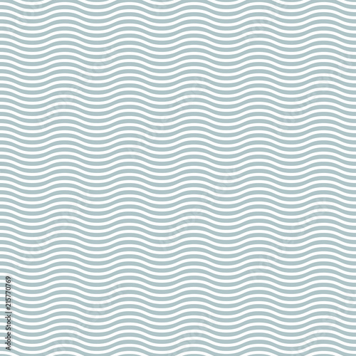 Seamless vector ornament. Modern background. Geometric modern pattern with blue and white waves