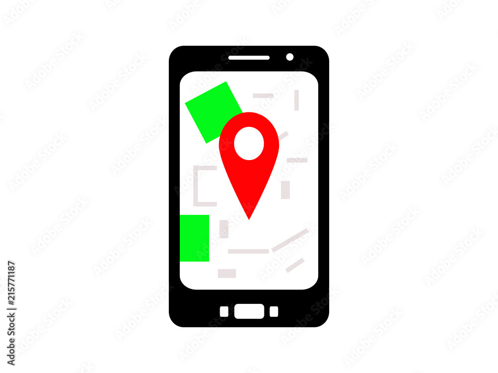 Smartphone with running navigation app Smartphone with running navigation app
