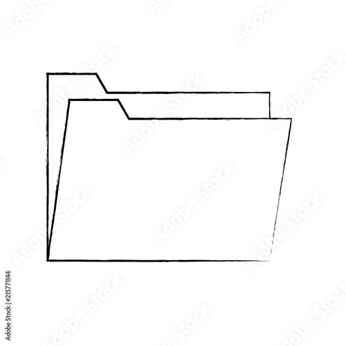 folder document icon over white background, vector illustration