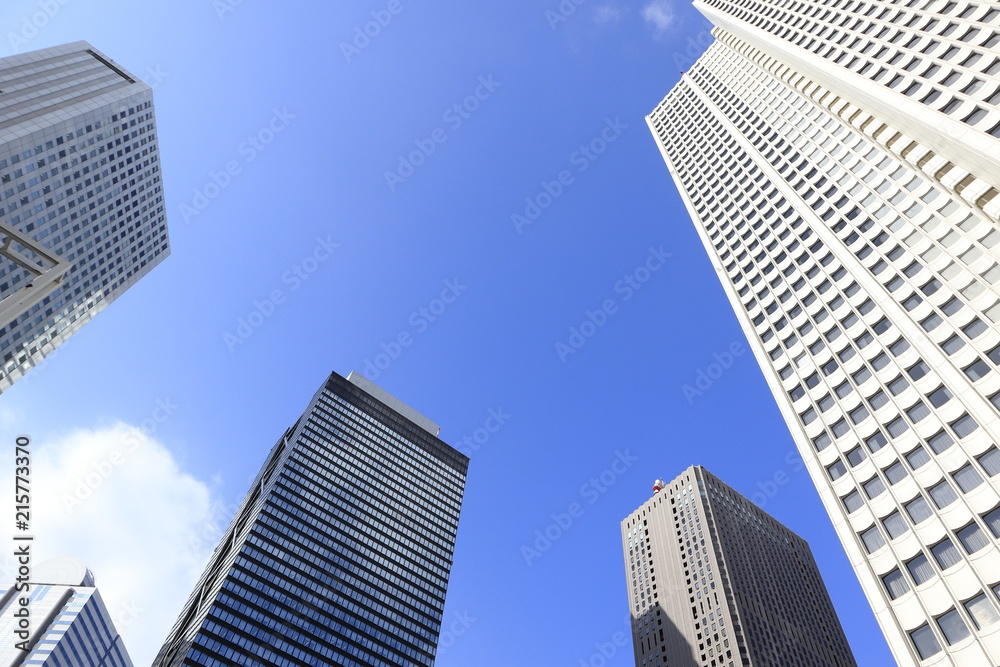 tokyo buildings and blue sky