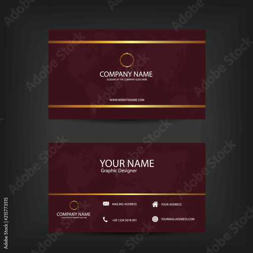 Red Modern business card