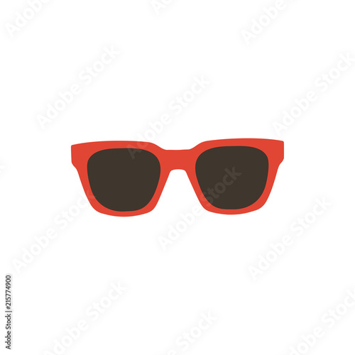 Retro glasses. Sunglasses black silhouettes. Eye glasses icon. Vector illustration.