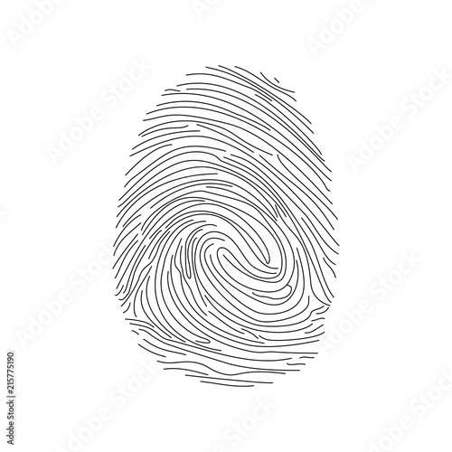 Set of fingerprints icons, id security identity. Vector illustration