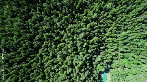 4K scenic flight of Eibsee in Bavaria on the bottom of Zugspitze the highest mountain in germany