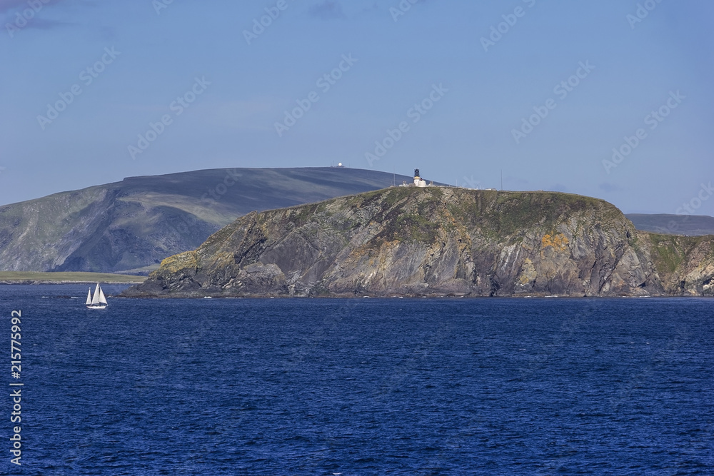 View of the Shetland islands, Atlantic Ocean