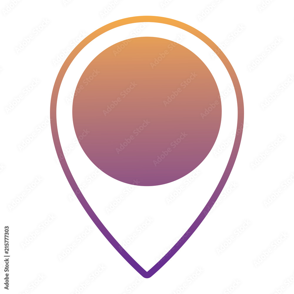 location pin icon over white background, vector illustration