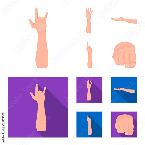Sign Language cartoon,flat icons in set collection for design.Emotional part of communication vector symbol stock web illustration.