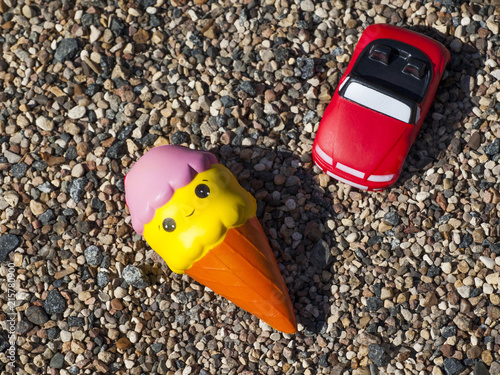 ice-cream car toy beach