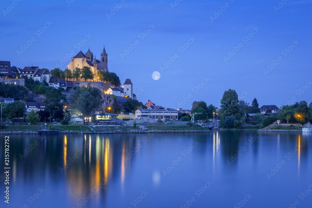 night view to the church of Breisach Germany