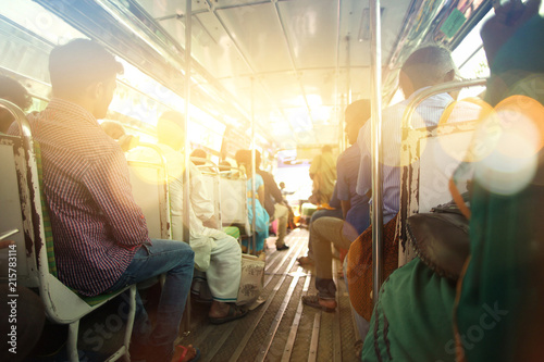 India Tiruchirapalli January 18, 2018 People in bus photo