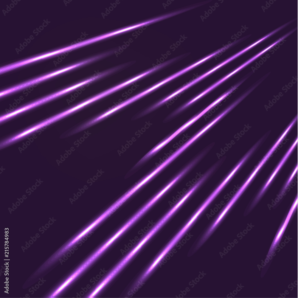 bright glowing neon stripes on a colored background