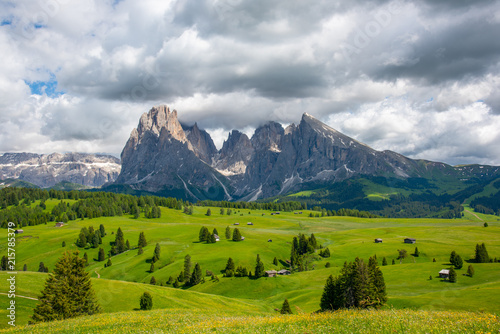 The beautiful Mountains view in Dolomites Italy.