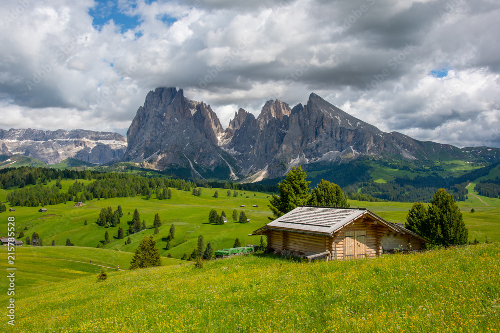 The beautiful Mountains view in Dolomites Italy.