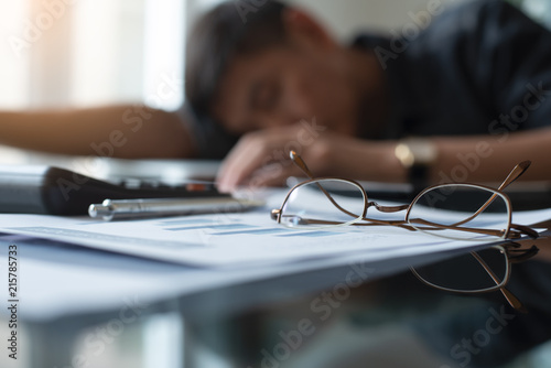 Tired businessman photo
