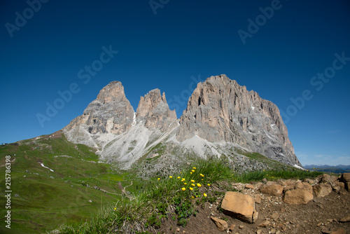 The beautiful Mountains view in Dolomites Italy.