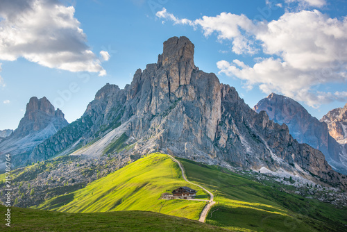 The beautiful Mountains view in Dolomites Italy.