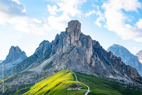 The beautiful Mountains view in Dolomites Italy.