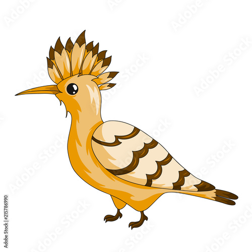 Hoopoe bird icon. 