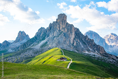 The beautiful Mountains view in Dolomites Italy.