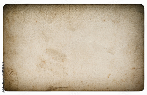 Used paper sheet Old cardboard stains vignette photo