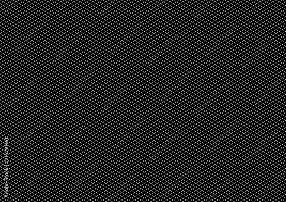 White isometric grid on black, a4 size horizontal background White isometric grid on black, a4 size horizontal background