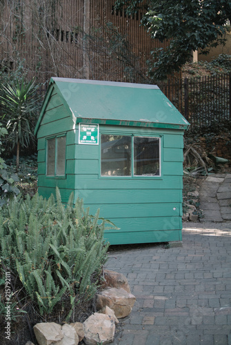 Small green hut