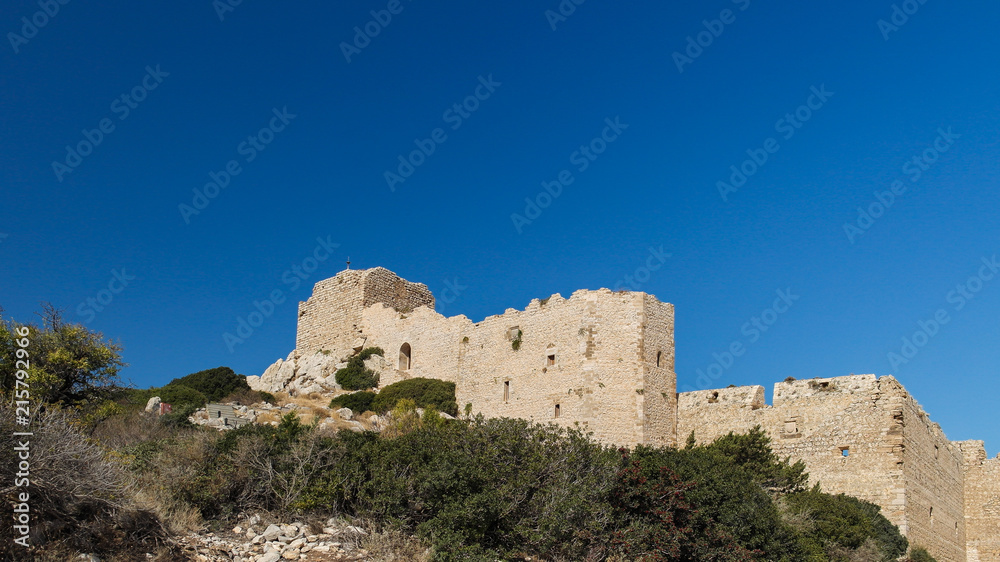 Burgruine der Johanniter nähe Kamiros Skala auf Rhodos