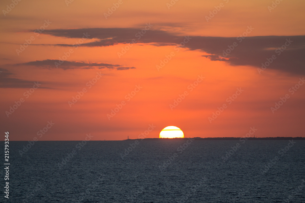 Sunset over sea