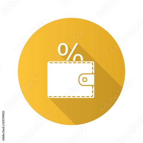 Money saving flat design long shadow glyph icon photo