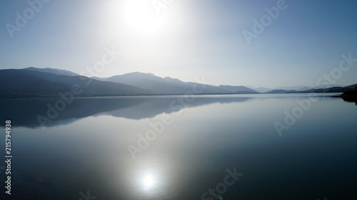 Sonnenuntergang am Plastiras Lake