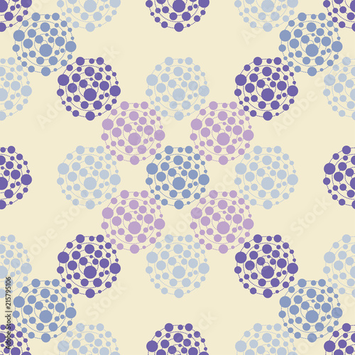 Polka dot seamless pattern. Geometric background. Illustration with balloons.   extile rapport.