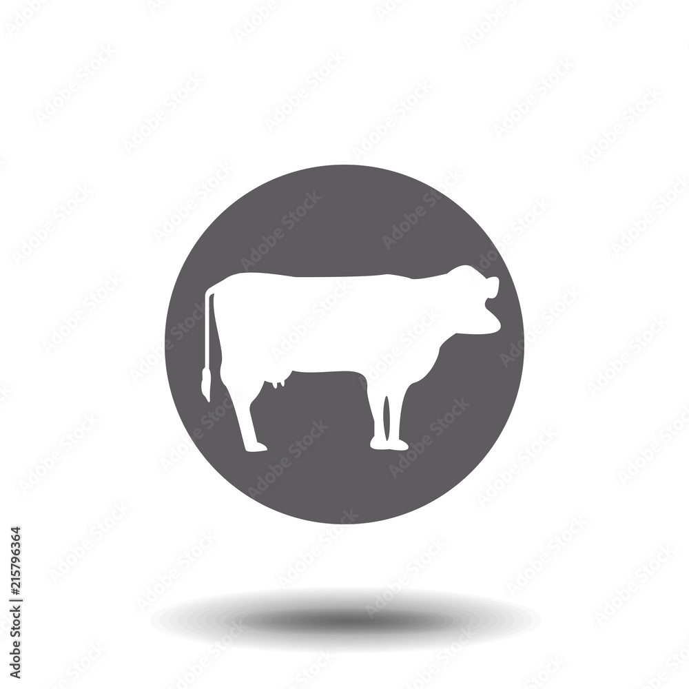 Isolated Cow Icon Symbol On Clean Background. Vector Kine Element In Trendy Style. Isolated Cow Icon Symbol On Clean Background. Vector Kine Element In Trendy Style.