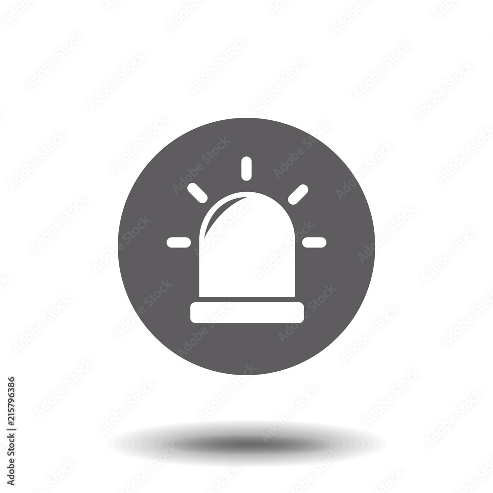 Siren Icon in trendy flat style isolated on grey background. Alarm symbol for your web site design, logo, app, UI. Vector illustration, EPS10. Siren Icon in trendy flat style isolated on grey background. Alarm symbol for your web site design, logo, app, UI. Vector illustration, EPS10.