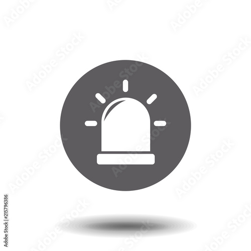 Siren Icon in trendy flat style isolated on grey background. Alarm symbol for your web site design, logo, app, UI. Vector illustration, EPS10.