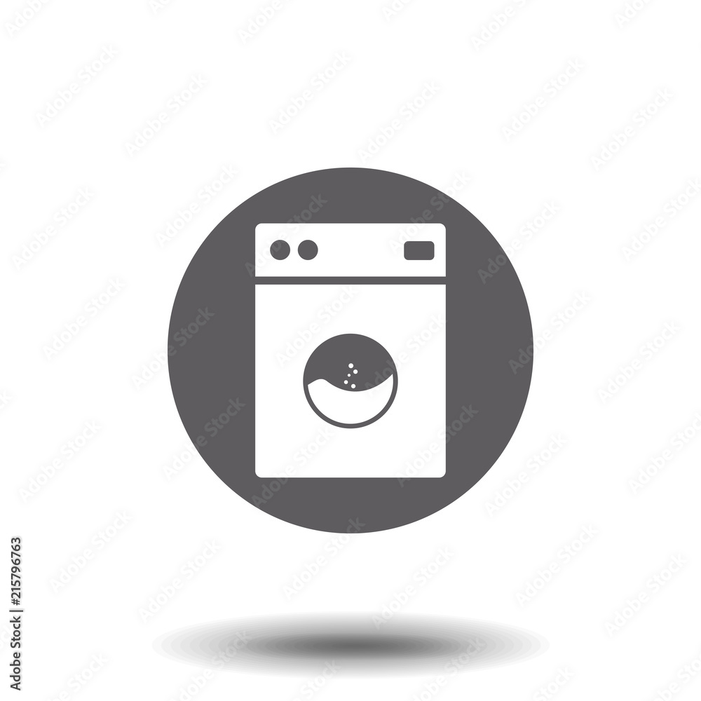 Washing machine icon. Home appliances symbol. Flat sign on white background. Vector Washing machine icon. Home appliances symbol. Flat sign on white background. Vector