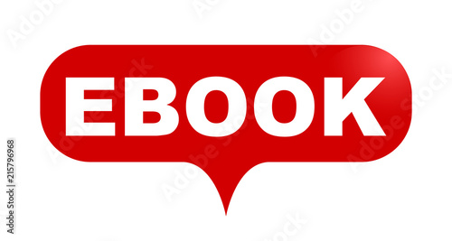 red vector bubble banner ebook