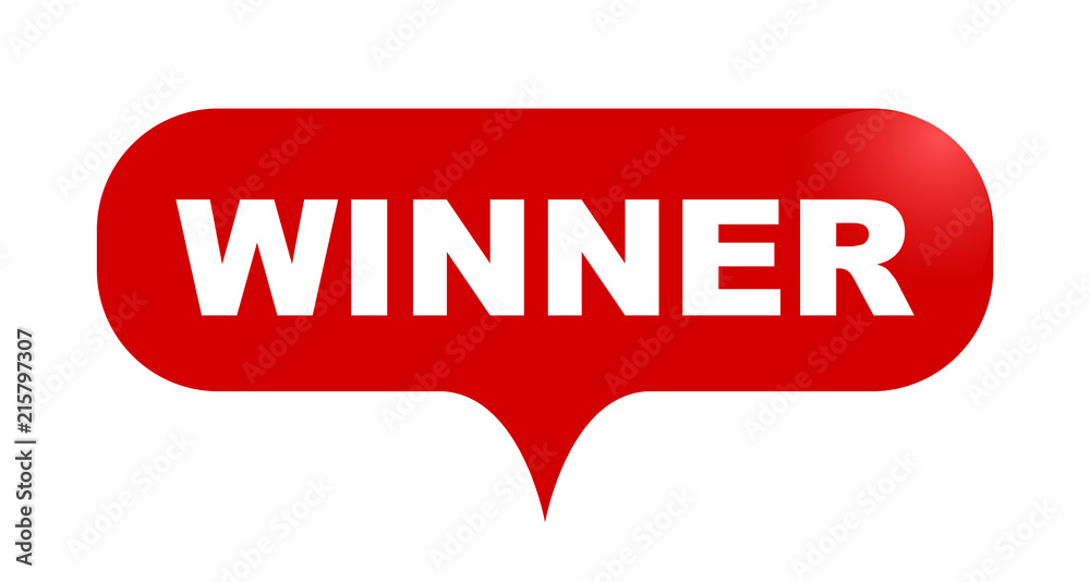 red vector bubble banner winner red vector bubble banner winner