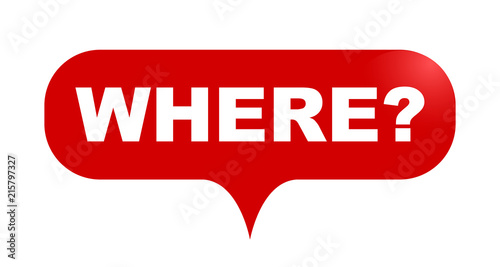 red vector bubble banner where